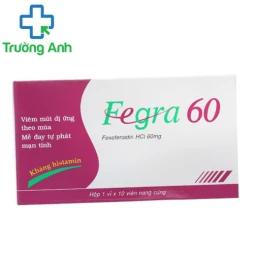 Fegra 60mg - Thuốc điều trị triệu chứng của viêm mũi dị ứng theo mùa