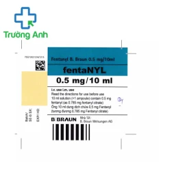Fentanyl B. Braun 0.5mg/10ml - Thuốc giảm đau an thần, gây mê