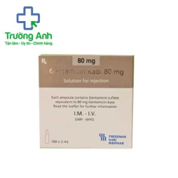 Gentamicin Kabi 80mg/2ml - Thuốc điều trị nhiễm khuẩn nặng toàn thân