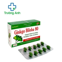 Ginkgo 80 - Có tác dụng tăng tuần hoàn máu não giúp tăng cường trí nhớ