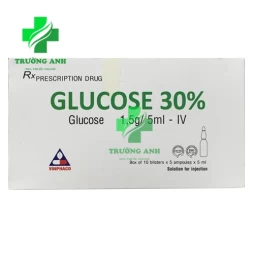 Glucose 30% 5ml Vinphaco - Thuốc điều trị thiếu hụt carbohydrat  