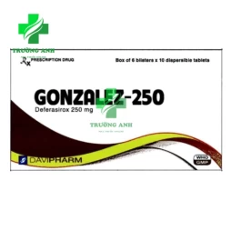 Gonzalez-250 - Thuốc điều trị ngộ độc sắt và thải sắt hiệu quả