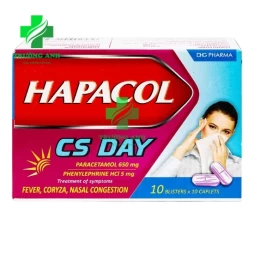 Hapacol CS Day 650mg/5mg HDG Pharma - Điều trị sốt, sổ mũi