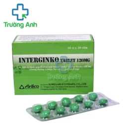 Interginko Tab 80mg Arlico Pharm - Thuốc điều trị rối loạn tuần hoàn máu não