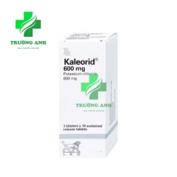 Kaleorid Tab 600mg - Thuốc phòng ngừa các tình trạng thiếu hụt Kali 