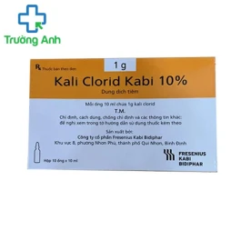 Kali clorid Kabi 10% - Thuốc điều trị bị giảm kali máu hiệu quả