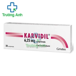 Karvidil 6,25mg Grindeks - Điều trị tăng huyết áp hiệu quả