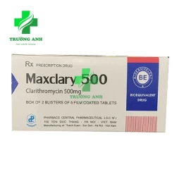 Maxclary 500 Pharbaco - Thuốc điều trị nhiễm khuẩn đường hô hấp