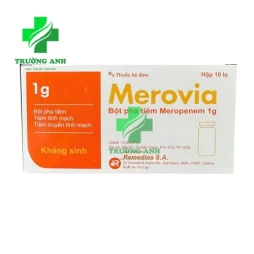 Merovia 1g - Thuốc điều trị bệnh do nhiễm khuẩn của Remedina 