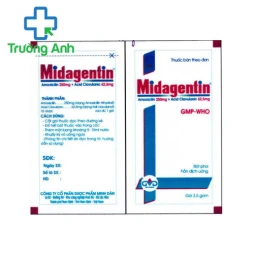 Midagentin 250/62,5 - Thuốc điều trị viêm tai giữa hiệu quả