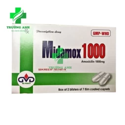 Midamox 1000 - Thuốc điều trị nhiễm trùng hô hấp, tai mũi họng