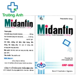 Midantin 250/31,25 (Bột pha hỗn dịch) - Thuốc điều trị nhiễm khuẩn đường tiết niệu
