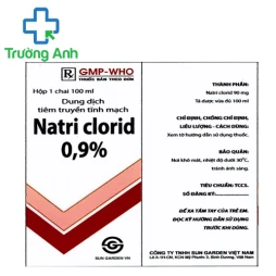 Natri clorid 0,9% 100ml Garden - Giúp điều trị giảm natri hiệu quả