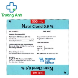 NATRI CLORID 100ml Fresenius - Phòng và điều trị thiếu hụt Natri và Clorid