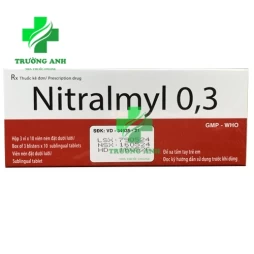 Nitralmyl 0,3 Hataphar - Thuốc phòng ngừa đau thắt ngực