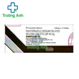 Pantium-40 Intas Pharma - Điều trị loét dạ dày, tá tràng hiệu quả
