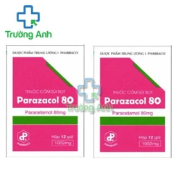 Parazacol 80 Pharbaco - Cốm sủi hạ sốt, giảm đau từ nhẹ đến vừa