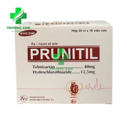 Prunitil 40mg/12.5mg Khapharco - Thuốc điều trị tăng huyết áp