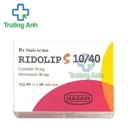 Ridolip S 10/40 Hasan - Thuốc phòng ngừa biến cố tim mạch