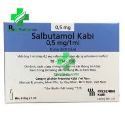 Salbutamol Kabi 0,5mg/1ml - Thuốc điều trị cơn hen suyễn nặng