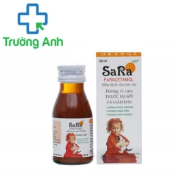 Sara for children 250mg/5ml (hương cam) - Thuốc hạ sốt, giảm đau