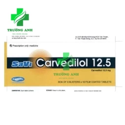 SaVi Carvedilol 12.5 - Điều trị cao huyết áp, suy tim hiệu quả