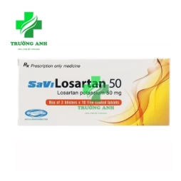 SaVi Losartan 50 - Thuốc điều trị suy tim, tăng huyết áp