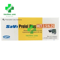 SaviProlol Plus HCT 2.5/6.25 - Thuốc điều trị tăng huyết áp Savipharm