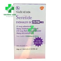 Seretide Evohaler DC 25/250mcg - Điều trị tắc nghẽn đường dẫn khí