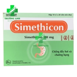 Simethicon 80mg Khapharco - Điều trị đầy hơi, chướng bụng