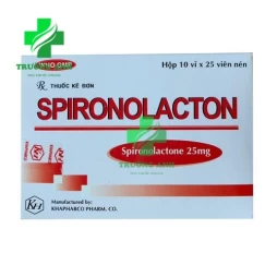 Spironolacton 25mg Khapharco - Điều trị suy tim sung huyết