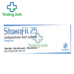 Staxofil 25 Pharbaco - Thuốc tiêm cầm máu, điều trị xuất huyết 