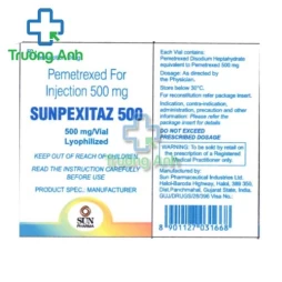 Sunpexitaz 500 Sun Pharma - Thuốc điều trị ung thư phổi