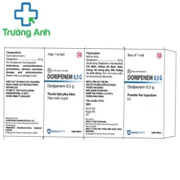 DORIPENEM 0,5G MD Pharco - Thuốc điều trị nhiễm khuẩn hiệu quả