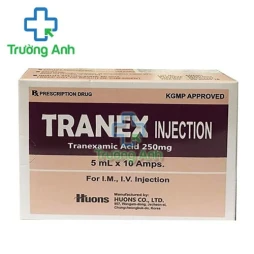Tranex Injection 250mg/5ml Huons - Thuốc phòng và điều trị xuất huyết