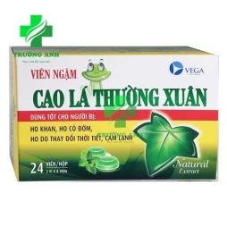 Viên ngậm Cao lá thường xuân Vega - Giúp giảm ho, viêm đường hô hấp