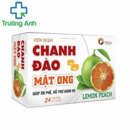 Viên ngậm chanh đào mật ong Vega - Hỗ trợ giảm ho hiệu quả