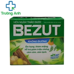 Viên ngậm thảo dược Bezut không đường - Giúp làm ấm họng, giảm ho hiệu quả