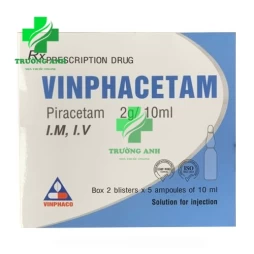 Vinphacetam 2g/10ml - Thuốc điều trị bệnh về thần kinh của Vinphaco