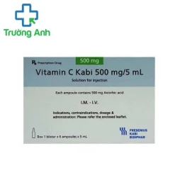 Vitamin C Kabi 500mg/5ml - Giúp bổ sung vitamin C hiệu quả của Fresenius Kabi