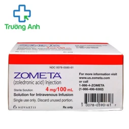 Zometa 4mg/100ml Novartis - Thuốc điều trị tăng calci máu của Thụy Sỹ