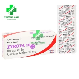 Zyrova 10mg - Thuốc dùng điều trị hạ lipid rất hiệu quả