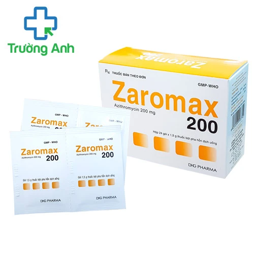 Zaromax 200 - Thuốc điều trị viêm xoang, viêm họng, viêm amidan
