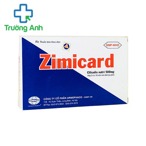 Zimicard 500mg - Thuốc điều trị tai biến mạch não cấp tính